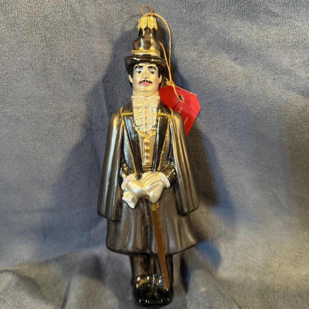 Komozja Kurt Adler Gone With The Wind Rhett Butler Glass Ornament Poland 1997
